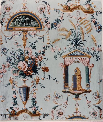 Floral Wallpaper with Classical Elements