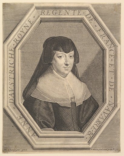Anne d'Autriche, reine de France, en habit de deuil