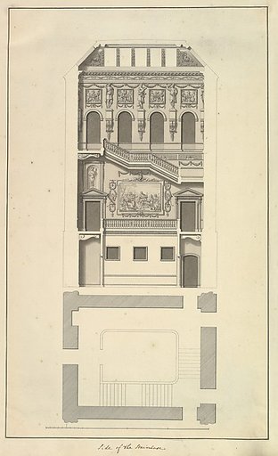 Side of the Staircase, Houghton Hall, Norfolk, Elevation