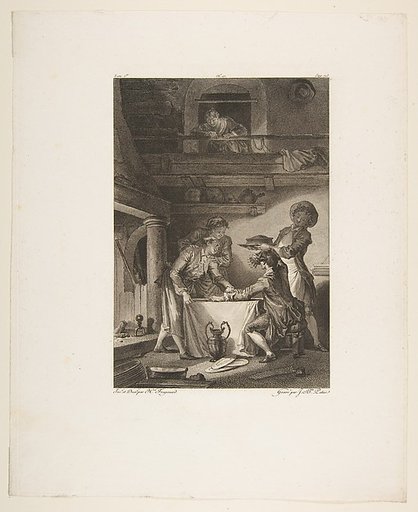 Le Pate d'Anguilles, from "Contes et nouvelles en vers par Jean de La Fontaine. A Paris, de l'imprimerie de P. Didot, l'an III de la République, 1795"