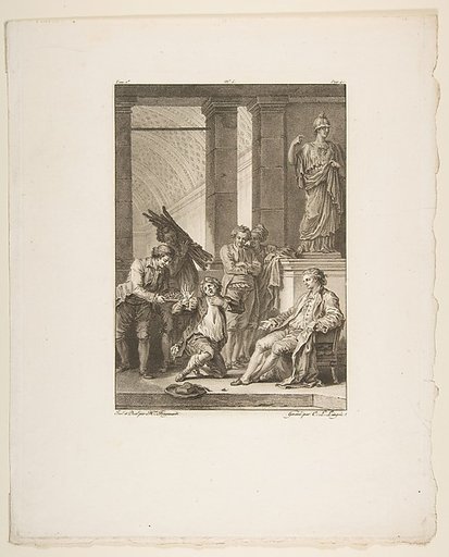 Le Paysan qui avait offense son Seigneur, from "Contes et nouvelles en vers par Jean de La Fontaine. A Paris, de l'imprimerie de P. Didot, l'an III de la République, 1795"