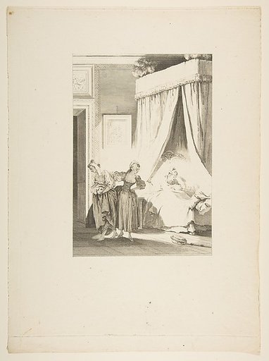 La Gageure des trois Commeres: La Servante, from "Contes et nouvelles en vers par Jean de La Fontaine.  A Paris, de l'imprimerie de  P. Didot, l'an III de la République, 1795"