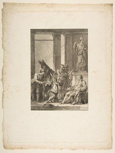 Le Paysan qui avait offense son Seigneur, from "Contes et nouvelles en vers par Jean de La Fontaine.  A Paris, de l'imprimerie de  P. Didot, l'an III de la République, 1795"