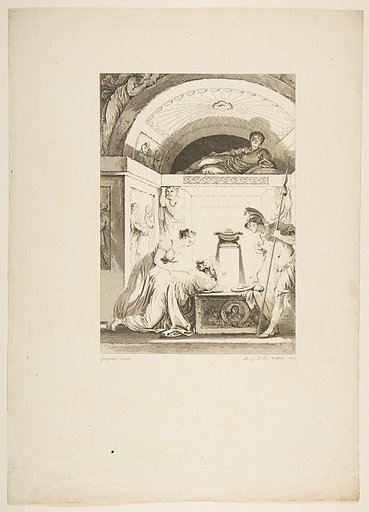 La Matrone d'Ephese, from "Contes et nouvelles en vers par Jean de La Fontaine.  A Paris, de l'imprimerie de  P. Didot, l'an III de la République, 1795"