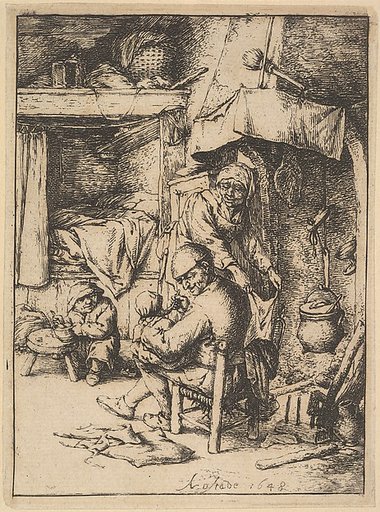 Father of the Family Giving Broth to His Baby