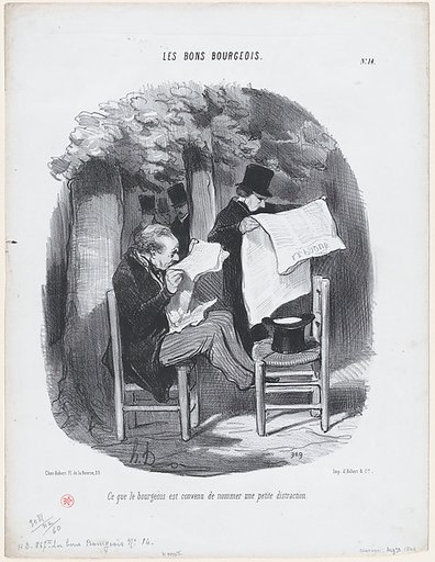 What the bourgeois calls a slight distraction,  from 'The good bourgeois,' published in "Le Charivari"