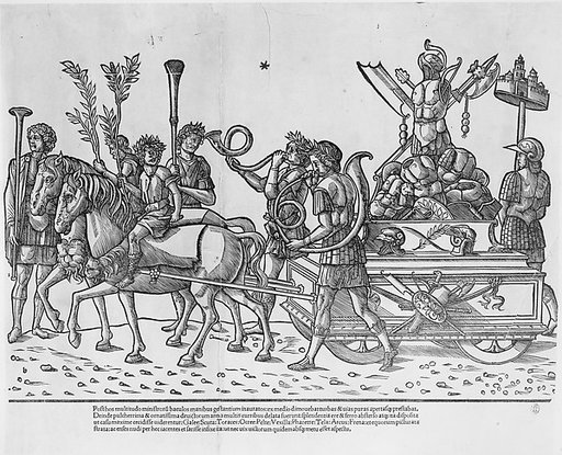 Chariot with trophies of war, from "The Triumph of Caesar"
