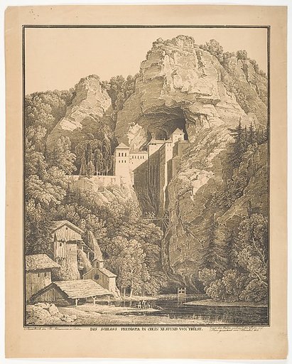 Das Schloss Prediama in Crein XII Stund: von Triest