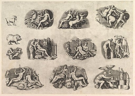 Subjects after Antique Cameos and Gems, from "Speculum Romanae Magnificentiae"