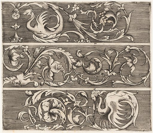 Three Friezes with Ornamental Foliage