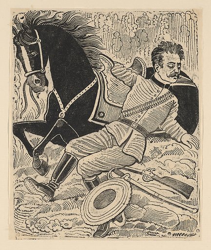 A soldier fallen from his horse