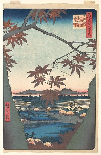 Maples at Mama, from the series One Hundred Famous Views of Edo