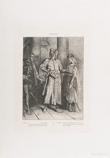 "Honest Iago, my Desdemona must I leave to thee": plate 4 from Othello (Act 1, Scene 3)