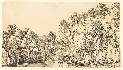 Rocky Landscape with a Lake