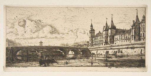 Pont-au-Change, Paris, from "Etchings of Paris"