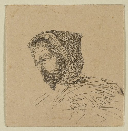 Hooded Male Head (from Sketches on The Coast Survey Plate)