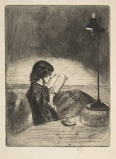 Reading by Lamplight