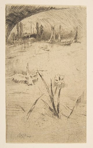 Swan and Iris (Sketch after Cecil Lawson's "Swan and Iris")