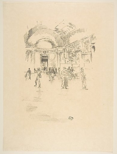 The Long Gallery, Louvre, from "The Studio"