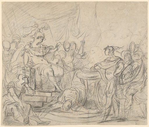 Mucius Scaevola Before King Porsenna