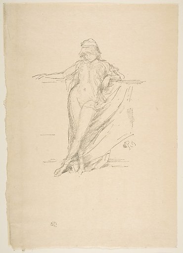 Little Draped Figure, Leaning