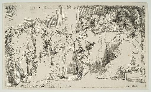 Christ Disputing with the Doctors; a sketch
