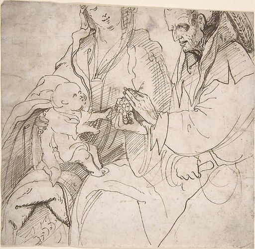 Virgin and Child with a Cleric