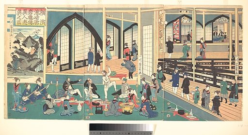 Foreigners Enjoying Themselves in the Gankirō