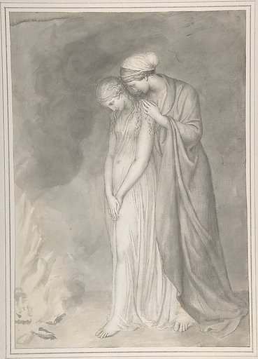 Two women grieving