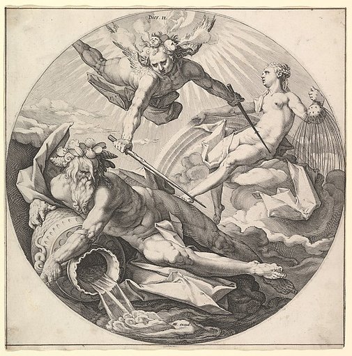 The Second Day (Dies II): The Division of the Waters, plate 2 from "The Creation of the World"