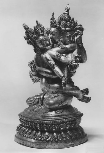 Manjuvajra and Vidyadhara in Ecstatic Embrace (Yab-Yum)