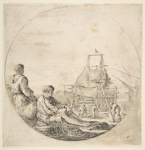 A Seated White Sailor; A Standing Black Sailor