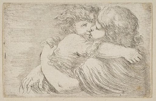 Two Children Embrace