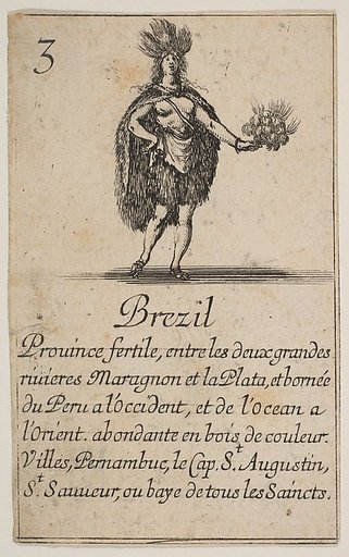 Brazil, from the playing cards "Jeu de la Géographie"