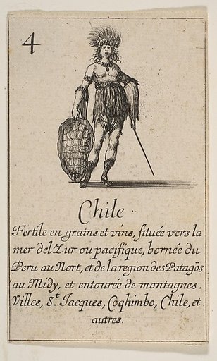 Chile, from the playing cards "Jeu de la Géographie"