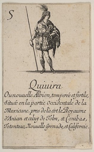 Quivira, from the playing cards "Jeu de la Géographie"