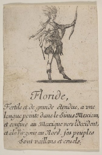 Floride, from the playing cards "Jeu de la Géographie"