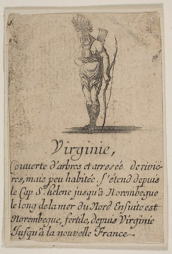Virginia, from the playing cards "Jeu de la Géographie"