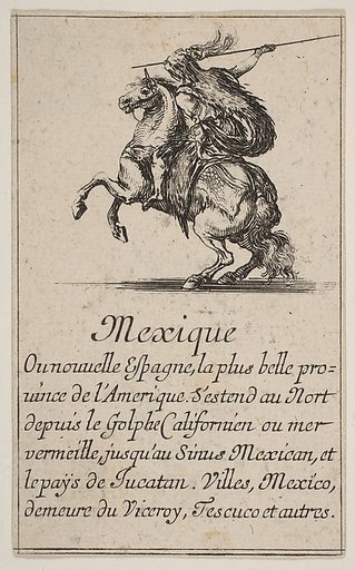 Mexico, from the playing cards "Jeu de la Géographie"
