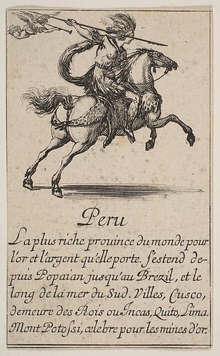 Peru, from the playing cards "Jeu de la Géographie"