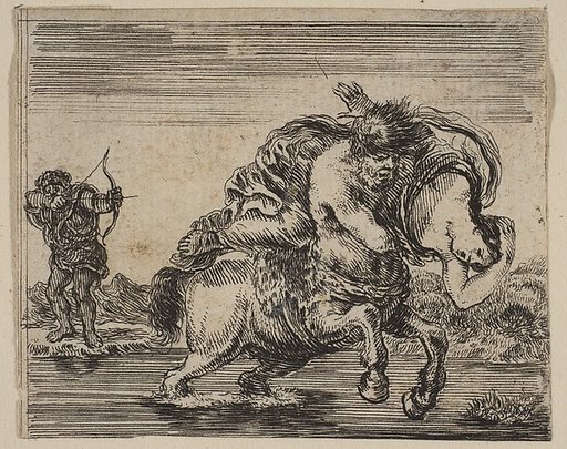 Hercules and Deianira, from 'Game of Mythology' (Jeu de la Mythologie)