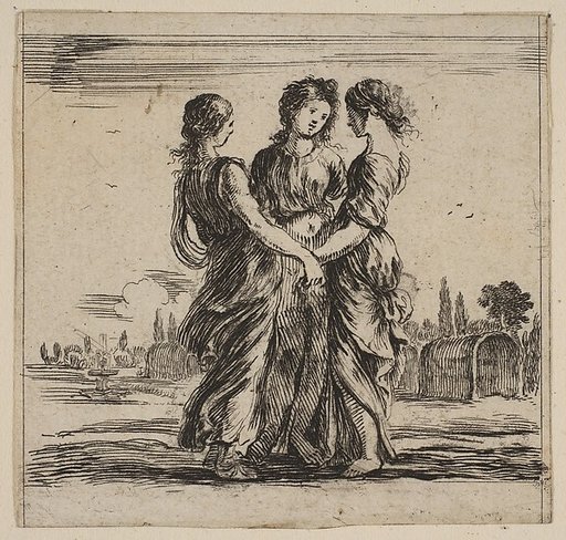 The three graces, from 'Game of Mythology' (Jeu de la Mythologie)