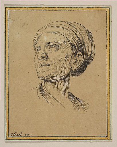 Head of a Woman in Three Quarter View, from "Various heads and figures" (Diverses tétes et figures)