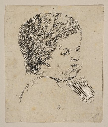 Plate 12: Head of a Child, from "The Book for Learning to Draw" (Livre pour apprendre à dessiner)