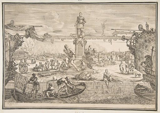 Port of Livorno with Statue of Ferdinand I, from 'Views of the port of Livorno' (Vues du port de Livourne)