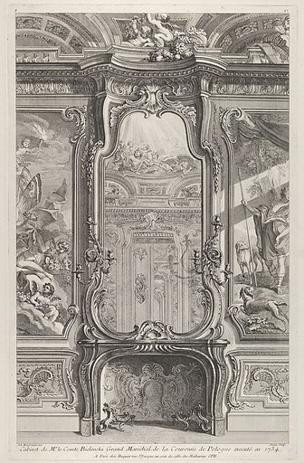 Cabinet de Mr le Compte Bielinski, from "Oeuvre de Juste Aurelle Meissonnier"