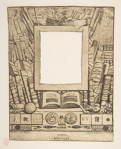 Design for a frame for the portrait of Armand Guéraud