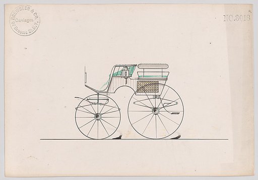 Design for Dog Cart or 2 Wheeler, no. 3018a