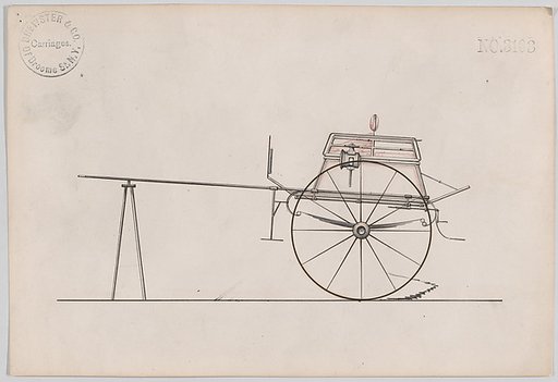 Design for Dog Cart or 2 Wheeler, no. 3103