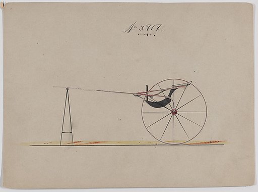 Design for Dog Cart or 2 Wheeler, no. 3818